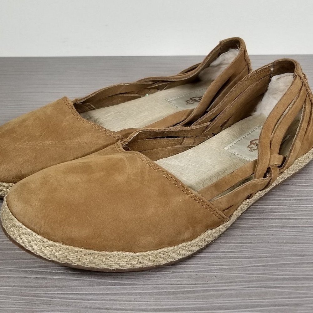 UGG Tippie Flat, Chestnut Suede, Womens Size 6.5 / 37.5